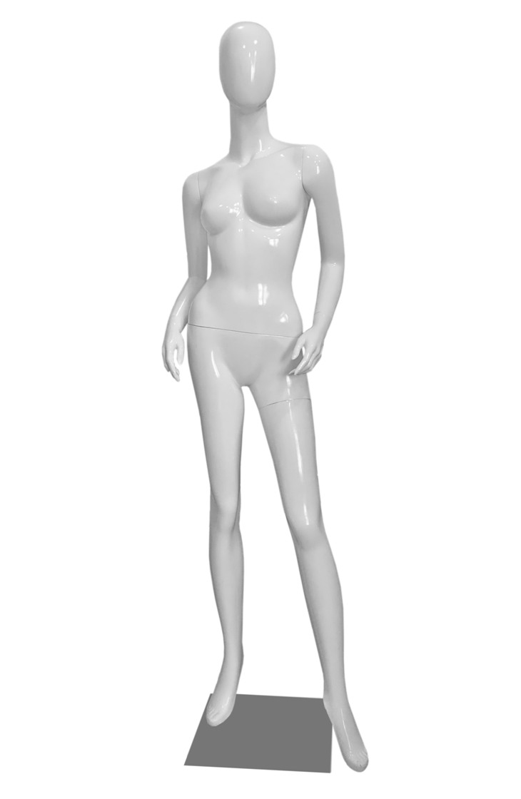 Oval-711w Манекен женский белый глянцевый